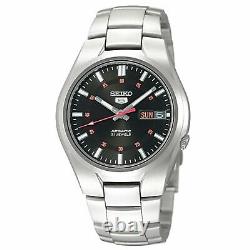 Seiko 5 Automatic Black Dial Silver Stainless Steel Mens Watch SNK617K1 RRP £169