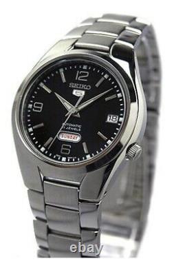 Seiko 5 Automatic Black Dial Silver Stainless Steel Mens Watch SNK623K1 RRP £169