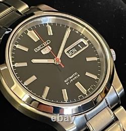 Seiko 5 Automatic Black Dial Silver Stainless Steel Mens Watch SNK795K1 RRP £199