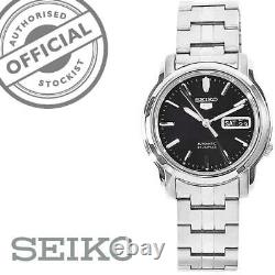 Seiko 5 Automatic Black Dial Silver Stainless Steel Mens Watch SNKK71K1 RRP £169