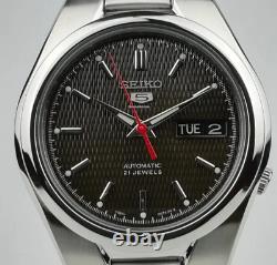 Seiko 5 Automatic Black Dial Silver Steel 37mm Mens Watch SNK607K1 RRP £199