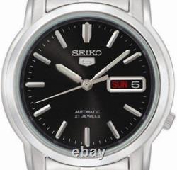 Seiko 5 Automatic Black Dial Stainless Steel Bracelet Mens Watch SNKK71K1