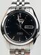 Seiko 5 Automatic Black Dial Stainless Steel Mens Watch Snk361k1