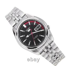 Seiko 5 Automatic Black Dial Stainless Steel Mens Watch SNK375K1