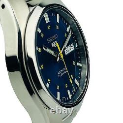 Seiko 5 Automatic Blue Dial Silver Stainless Steel Mens Watch SNK615K1