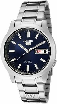Seiko 5 Automatic Blue Dial Silver Steel 37mm Case Mens Watch SNK793K1 RRP £169