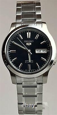 Seiko 5 Automatic Blue Dial Silver Steel 37mm Case Mens Watch SNK793K1 RRP £169