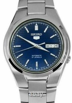 Seiko 5 Automatic Blue Dial Stainless Steel Bracelet 37mm Mens Watch SNK603K1