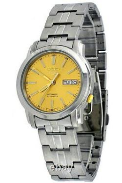 Seiko 5 Automatic Gold Dial Silver Stainless Steel Men's Watch SNKL81K1 RRP £169
