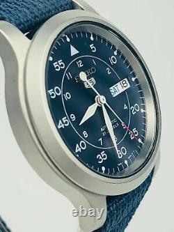 Seiko 5 Automatic Military Style Blue 37mm Case Men's Watch SNK807K2
