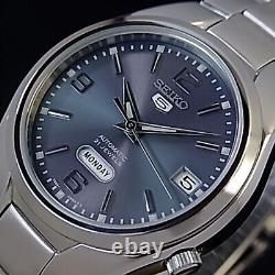 Seiko 5 Automatic Silver Dial Silver Steel Mens Watch SNK621K1