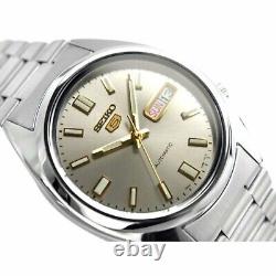 Seiko 5 Automatic Silver Dial Stainless Steel Bracelet Mens Watch SNXS75K1