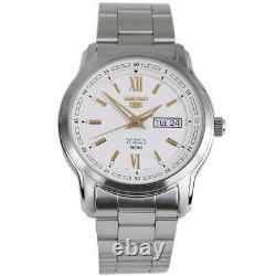 Seiko 5 Automatic White Dial Silver Stainless Steel Mens Watch SNKP15K1 RRP £179
