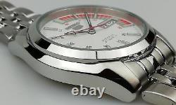 Seiko 5 Automatic White Dial Silver Steel Bracelet Mens Watch SNK369K1
