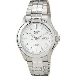 Seiko 5 Automatic White Dial Stainless Steel Mens Watch SNKK87K1