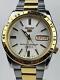 Seiko 5 Automatic White Dial Two Tone Gold/silver Steel Mens Watch Snk Rrp £249