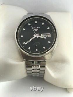Seiko 5 Mens Automatic Vintage Day & Date 6119-8630 Stainless ST Bracelet Watch
