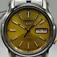 Seiko 5 Mens Watch Automatic Gold Dial Steel Snkl81k1