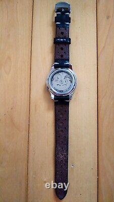 Seiko 5 SNK809 Automatic Watch Sapphire Glass Mod Black Horween Leather Straps