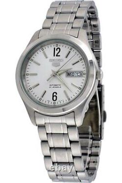 Seiko 5 Silver Automatic Light Grey Dial Men's Classic Watch SNKM53K1