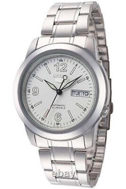 Seiko 5 Silver Automatic White Dial Men's Classic Watch SNKE57K1