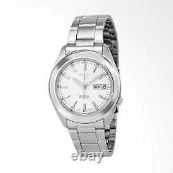 Seiko 5 Silver Automatic White Dial Men's Classic Watch SNKM61K1
