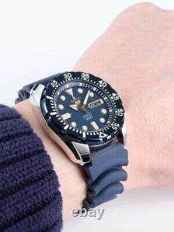 Seiko 5 Sports Automatic Blue Dial Blue Monster Mens Watch SRP605K2 RRP £299