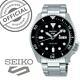 Seiko 5 Sports Black Dial Steel Bracelet Automatic Mens Watch Srpd55k1 Rrp £250