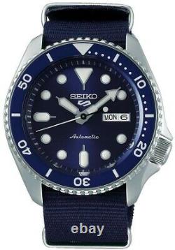 Seiko 5 Sports Blue Dial Canvas Strap Automatic Men's Watch SRPD51K2 RRP £250