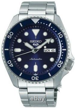 Seiko 5 Sports Blue Dial Silver Stainless Steel Automatic Mens Watch SRPD51K1