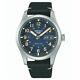Seiko 5 Sports Field Collection Automatic Blue Dial Leather Mens Watch Srpg39k1