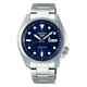 Seiko 5 Sports Solid Boy Automatic Blue Dial Silver Steel Mens Watch Srpe53k1