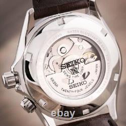 Seiko Prospex Alpinist Automatic 39.5mm Green Dial Brown Strap Watch SPB121J1