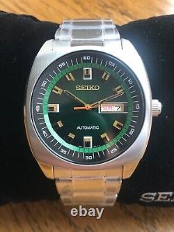 Seiko Recraft'Racing Green' SNKM97 Automatic Green Dial Day Date New with Tags
