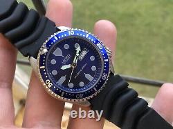 Seiko automatic blue dial divers watch automatic new strap Japan swiss made