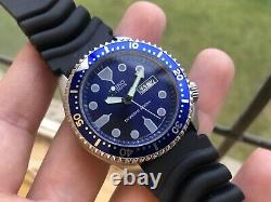 Seiko automatic blue dial divers watch automatic new strap Japan swiss made