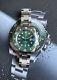 Seiko Nh35 Jp Custom Watch 40mm Green Ceramic Automatic Watch