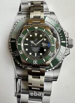 Seiko nh35 JP custom watch 40mm sapphire automatic watch GREEN ceramic