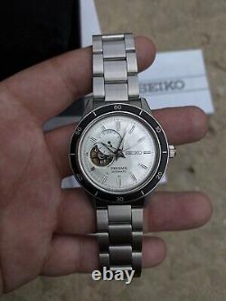 Seiko presage style 60's Automatic Silver Open heart dial stainless steel Men's