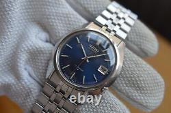 September 1989 Vintage Seiko Blue Dial 7025 8120 Automatic Bracelet Watch Rare