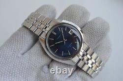 September 1989 Vintage Seiko Blue Dial 7025 8120 Automatic Bracelet Watch Rare