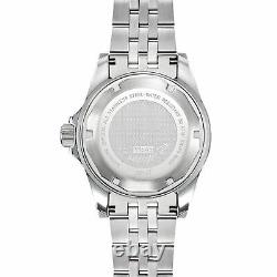 Squale Men's Swiss Automatic GMT Steel Bracelet Wristwatch SQGMTBKRED