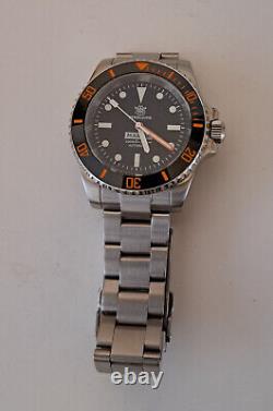 Steeldive Mens Watch SD1954C Orange Sub 300m SS Automatic Dive Watch