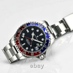 Steinhart Ocean One 39 GMT Blue Red Bezel Automatic Swiss Diver Watch Pepsi 1