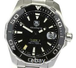 TAG HEUER Aqua racer WAY211A Date black Dial Automatic Men's Watch 606411