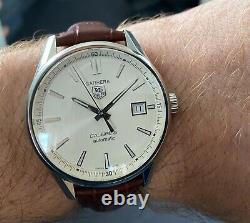 Tag Heuer Carrera Automatic Calibre 5 WAR211B Ivory Dial 39mm Boxed Serviced