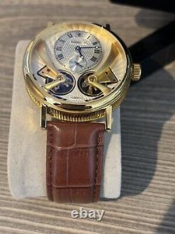 Thomas Earnshaw Mens Skeleton Automatic Watch-Finished in gold tone