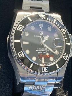 UK Pagani Design PD1639 Automatic Watch NH35 Sub Homage 40mm Date Black bnib