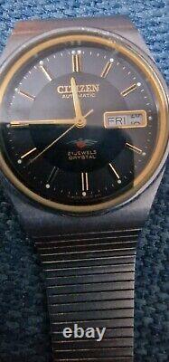 Vintage Citizen Eagle 7 21 Jewels Crystal Automatic Men's Watch With Day & Date