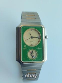 Vintage Dalil Supra muslim swiss made automatic green and silver watch